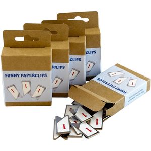 Funny paperclips met cijfer 1