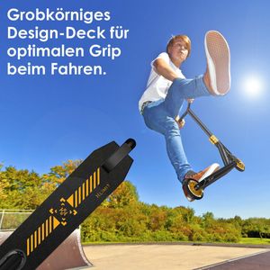 KESSER® Stuntstep X-Limit-Pro 360° voor Volwassenen en Kinderen - Zwart / Goud