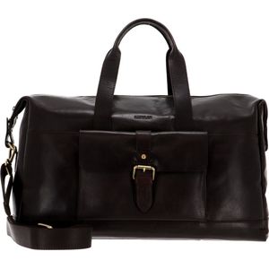 SADDLER Reistas Schoudertas met laptopvak Charles Weekend Bag Dark Brown Bruine