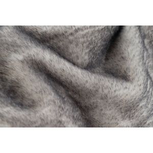 Lalee Artic bontplaid Wolf 2 kleurig deken luxe 150x200 Zilver grijs