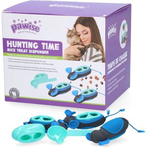 Pawise Hunting Snacker - Kattenspeeltje - Treat dispenser - 3 Muizen - Kunststof