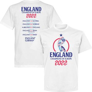 Engeland EK 2022 Road To Victory Winners T-Shirt - Wit - XXL