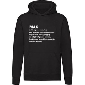 Max grappige Hoodie | verjaardag | cadeau | kado | Unisex | Trui | Sweater | Capuchon | Zwart