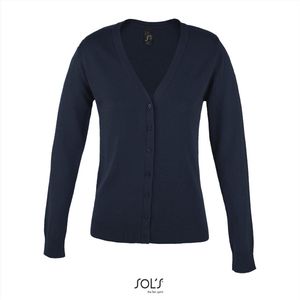 SOL'S Women´s Golden V-Neck Knitted Cardigan L419 - Navy - S