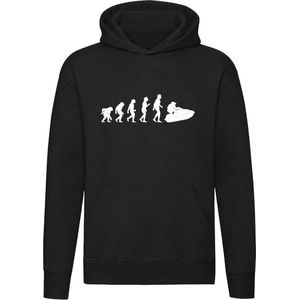 Jetski Evolutie | wintersport | vakantie | zomer | Unisex | Trui | Hoodie | Sweater | Capuchon | Zwart