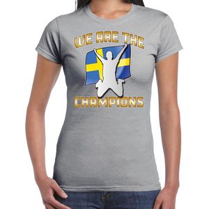 Bellatio Decorations Verkleed shirt voor dames - Zweden - grijs - voetbal supporter - themafeest M