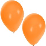 Bellatio Decorations ballonnen - 25 stuks - oranje - 27 cm - verjaardag