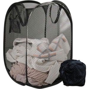 Twenty Two Opvouwbare wasmand van gaas met handgreep - geschikt voor het opbergen van vuile was - 30cm L x 47cm H - opvouwbaar wasmand voor badkamer, camping, reizen