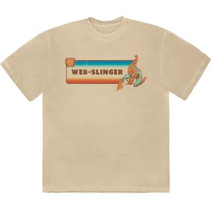 Marvel Spider-Man - Web-Slinger Heren T-shirt - M - Creme
