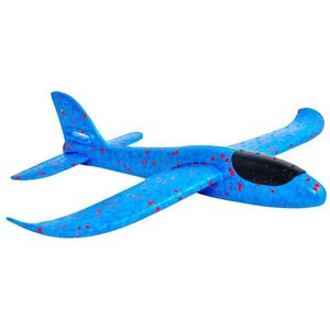 Kruzzel vliegtuig - Piepschuim vliegtuig - Blauw - Speelgoed
