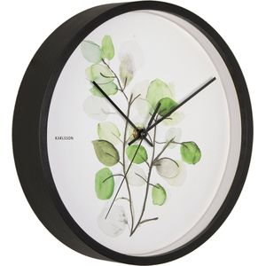 Wandklok - Botanisch eucalyptus print