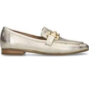 Manfield Leren Loafers Goud