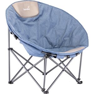 Skandika Kupari Moonchair – Campingstoel – Vouwstoel - Opvouwbare campingstoel, 150 kg gebruikersgewicht, zacht gevoerd, draagtas, comfortabele campingstoel, zithoogte 40 cm - Buiten, tuin, balkon – Maanstoel - 83 x 51 x 81 cm (BxDxH) – blauw