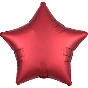 AMSCAN - Robijnkleurige aluminium ster ballon - Decoratie > Ballonnen