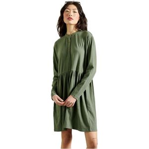 Superdry Jersey Mini Korte Jurk Groen M Vrouw