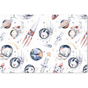 Muismat XXL - Bureau onderlegger - Bureau mat - Patronen - Konijn - Olifant - Jongens - Meisjes - Kinderen - 90x60 cm - XXL muismat