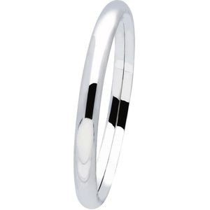 Classics&More armband - holle bangle - ovaal 7 mm - maat M (Ø60 mm) - dopsluiting