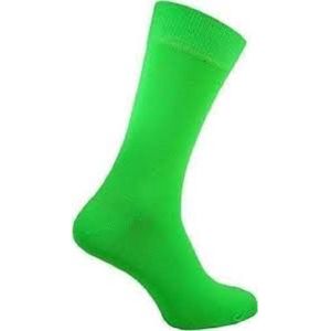 Groen felgekleurde neon sokken - Rock 'n Roll teddy fluor socks - maat 35/41