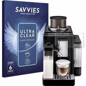 Savvies - Screenprotector voor DeLonghi Rivelia - Folie Beschermfolie transparant (6 Stuks)
