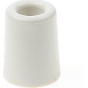 Deurbuffer / deurstopper van rubber - 3x - wit - 50 x 30 mm - deurstop met schroef bevestiging