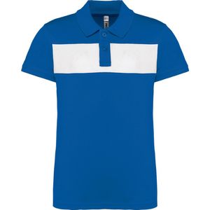 PROACT® Kinderpolo korte mouwen PA494 - Sporty Royal Blue / White - 10/12 years (10/12 ans)