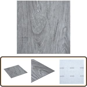 vidaXL Zelfklevende PVC Vloerplanken 5,11 mÂ² Pvc Vloeren - Pvc Vloerplanken - Zelfklevende Vloer - Laminaat Look - Grijze Vloer