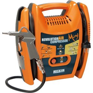 Draagbare Compressor – Mini Compressor – Bandenpomp Auto – Fiets – 180L/Min – 1,5PK – Krachtige Motor – 1100W – 230V – Oranje