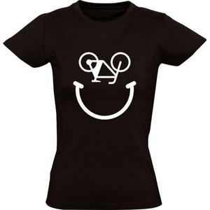 Fiets Smile Dames T-shirt | wielrennen | wielrenfiets | mountainbike | fietsen
