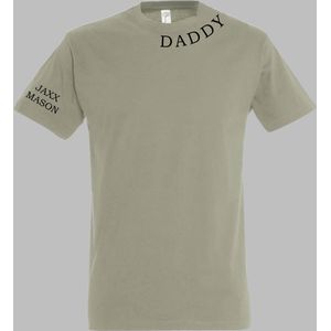 Vaderdag cadeau shirt-Daddy met kindernaam/namen-Maat M