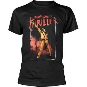 Michael Jackson Heren Tshirt -XL- Thriller Zwart