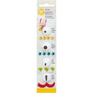 Wilton Spuitmondjes Set - Garneerspuit voor Taartdecoratie - Kunststof - Set/4