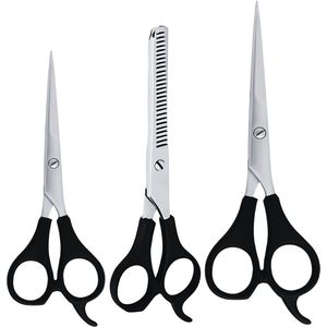 Guardian Beauty Professionele Haarschaar Set – 3-delige Set met Precisieschaar en Haartynning- en Texturiseringsschaar van Duits Roestvrij Staal voor Salon, Kapsalon en Thuisgebruik (5.5 Inch, 6 Inch, 6.5 Inch, Zilver)
