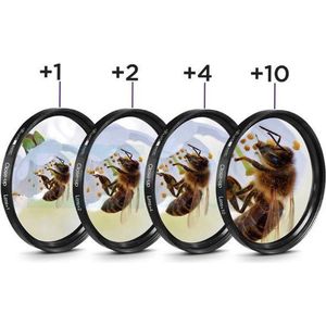 YONO Macro Lens Filter 67mm – Close Up Set geschikt voor Canon / Nikon / Sony – 4-Pack – 67CUP