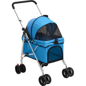 vidaXL-Hondenwagen-inklapbaar-76x50x100-cm-oxford-stof-blauw