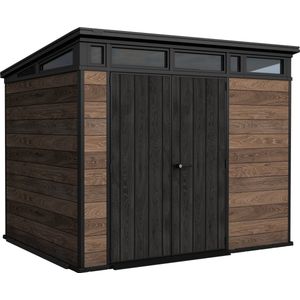 Keter Walnut Pent 97 Tuinhuis - 279x218x226 cm – Donker Bruin