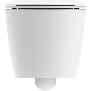 Vtw Living - Toiletpot Randloos met Toiletbril Softclose Zitting - Rimless Set - Hangend - Hangtoilet - Mat Wit