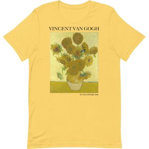 Vincent van Gogh 'Zonnebloemen' (""Sunflowers"") Beroemd Schilderij T-Shirt | Unisex Klassiek Kunst T-shirt | Geel | M