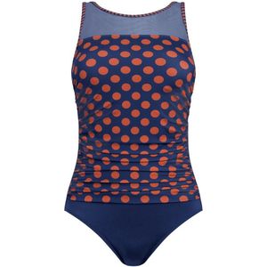 Amoena - Alabama - prothese badpak - blauw met roestkleur - maat 42D / 95D