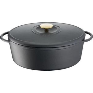 TEFAL Pierre Gagnaire Erfgoedgekeurde gietijzeren braadpan - Ovaal - 34x26 cm - 7,2L