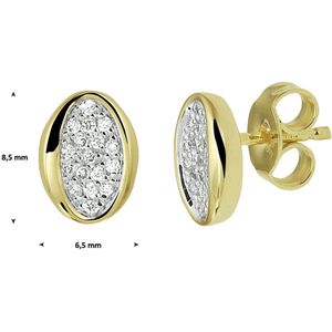 Oorknoppen Diamant 0.16ct (2x0.08ct) H Si