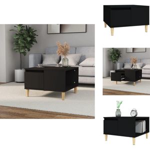 vidaXL Salontafel - Salontafels - Tafel - Bijzettafel - Salontafel 55x55x36,5 cm bewerkt hout zwart
