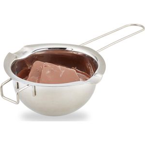 Relaxdays au bain marie pan rvs - metaal - smeltpan voor boter & chocolade - bainmariepan