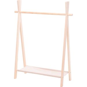 H&S Kledingrek - voor kinderen - hout - 80 x 100 cm - kapstok