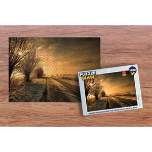 Puzzel Dokkum - Friesland - Winter - Legpuzzel - Puzzel 1000 stukjes volwassenen