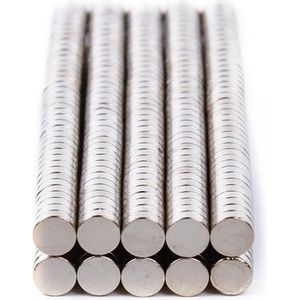 400 Stuks 5x2 mm Neodymium Magneten - Rond - Sterke Zilverkleurige Magneetjes