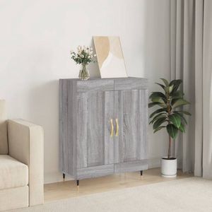 The Living Store Dressoir Vintage - Grijs Sonoma Eiken - 69.5 x 34 x 90 cm