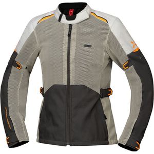 IXS Tourster-Big Air 1.0 Mesh Dames Grijs Beige Textiele Motorjas - Maat M - Jas