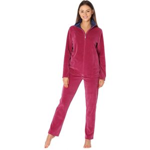 Merry Style – Dames Huispak – Vrijetijdspak – Velours – MS-MG-SUIT5-n – Roze/navy blauw – XXL