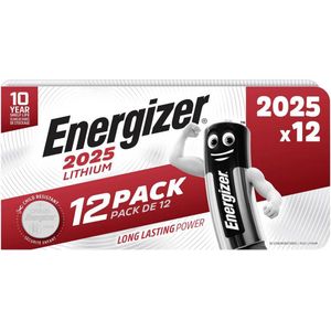 Energizer Knoopcel CR2025 3 V 12 stuk(s) 163 mAh Lithium