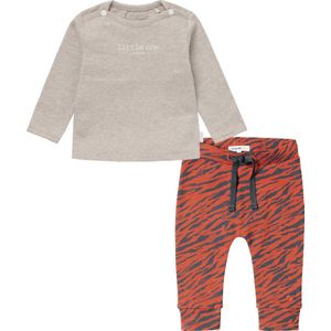 Noppies - Kledingset - 2delig - Broek Orinoco Ginger - Shirt Hester Oatmeal - Maat 62